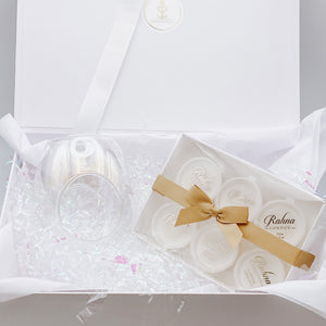 Large White Gift Box with Ribbon